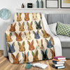 Rabbit Pattern Print Design RB04 Fleece Blanket