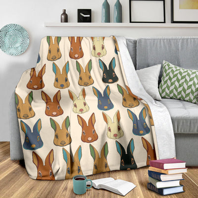 Rabbit Pattern Print Design RB04 Fleece Blanket