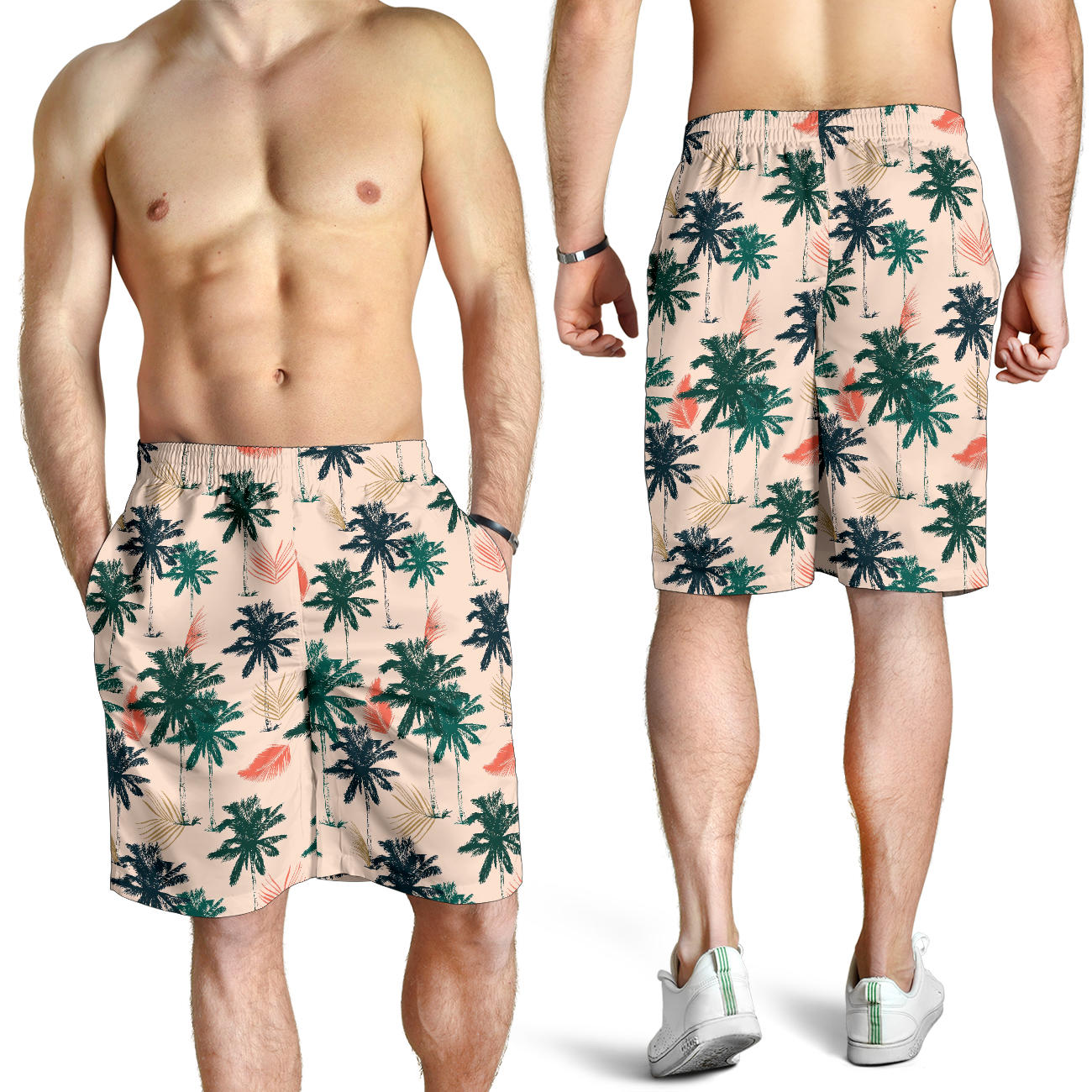 Palm Tree Pattern Print Design PT014 Mens Shorts