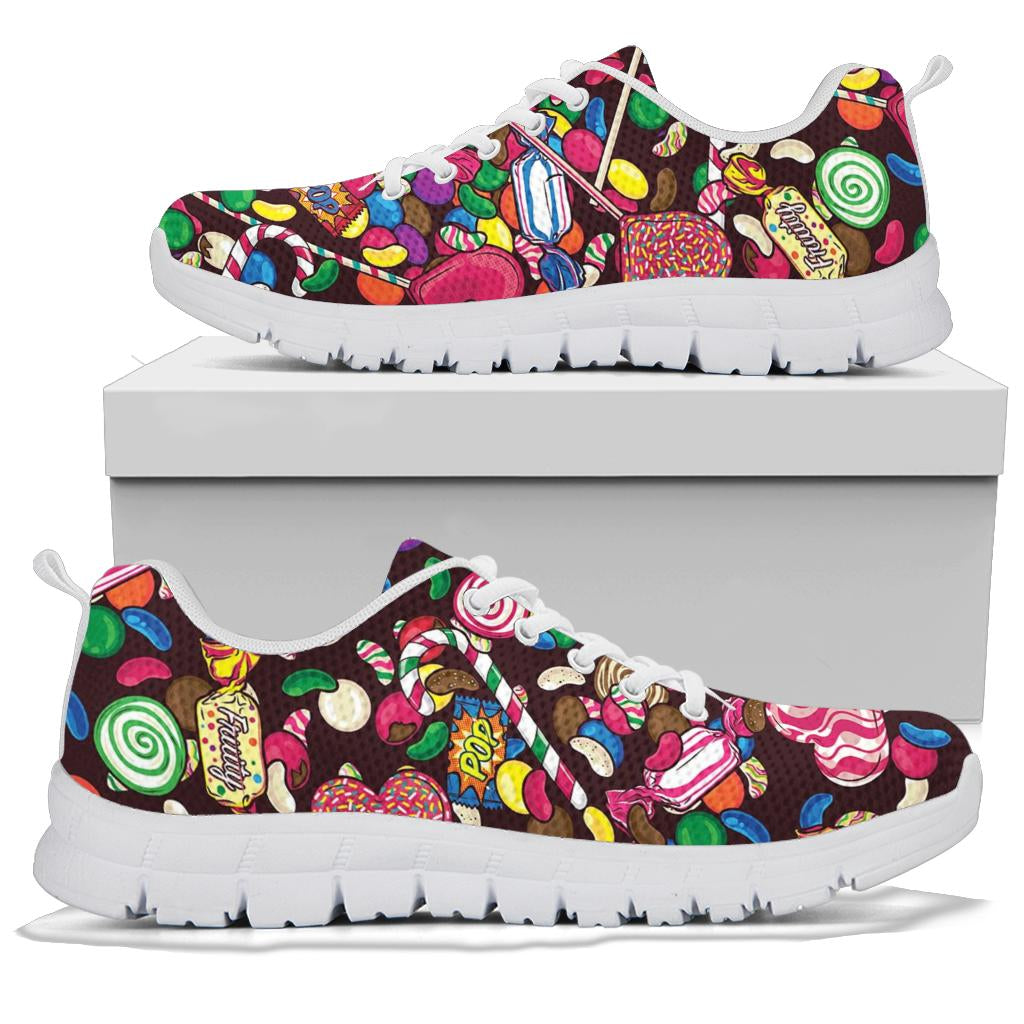 Candy Pattern Print Design CA02 Sneakers White Bottom Shoes