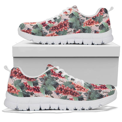 Grape Pattern Print Design GP01 Sneakers White Bottom Shoes