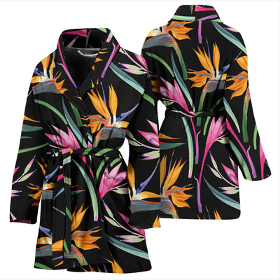 Tropical Flower Pattern Print Design TF017 Women Bathrobe