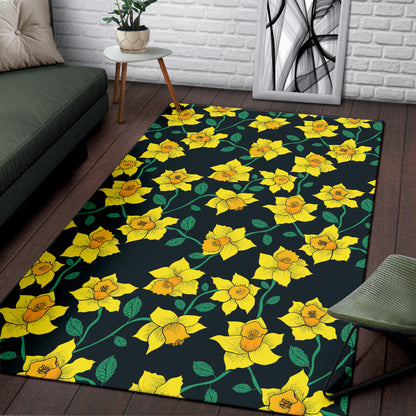 Daffodils Pattern Print Design DF03 Area Rugs
