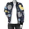 Accounting Financial Pattern Print Design 04 Women's Bomber Jacket