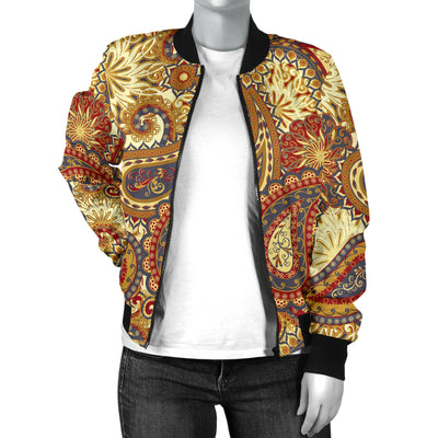 Boho Pattern Print Design 08 Women's Bomber Jacket