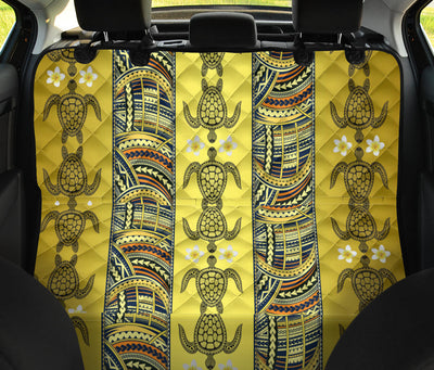 Polynesian Turtle Hawaiian Design Print Rear Dog  Seat Cover