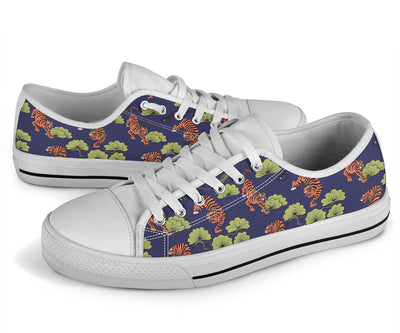 Tiger Pattern Japan Style White Bottom Low Top Shoes