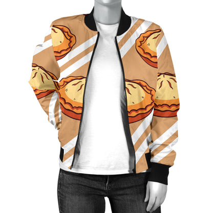 Pie Pattern Print Design A02 Women's Bomber Jacket