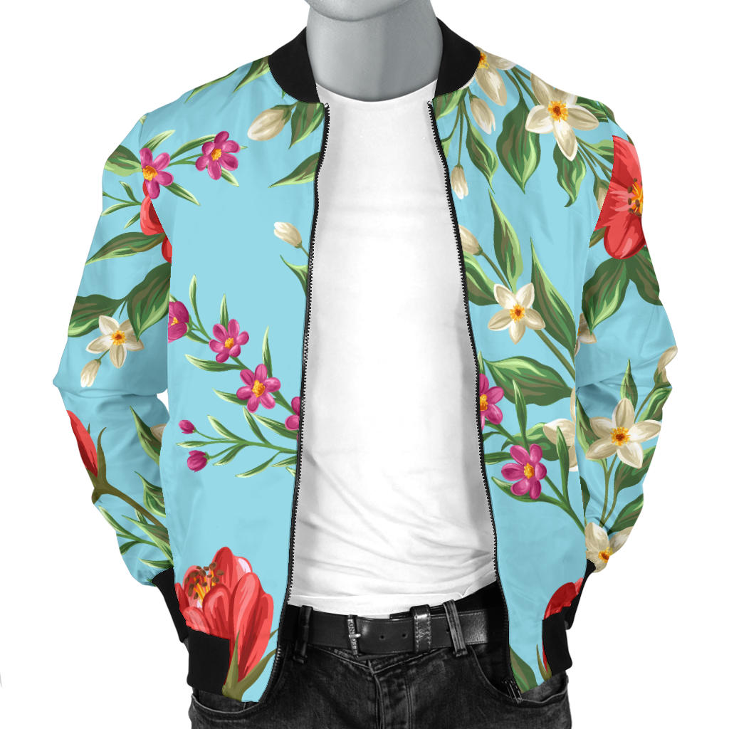 Summer Floral Pattern Print Design SF011 Men Bomber Jacket