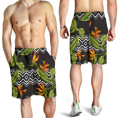 Bird Of Paradise Pattern Print Design BOP07 Mens Shorts