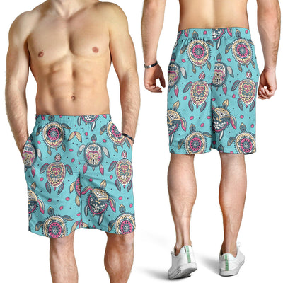 Sea Turtle Art Pattern Mens Shorts