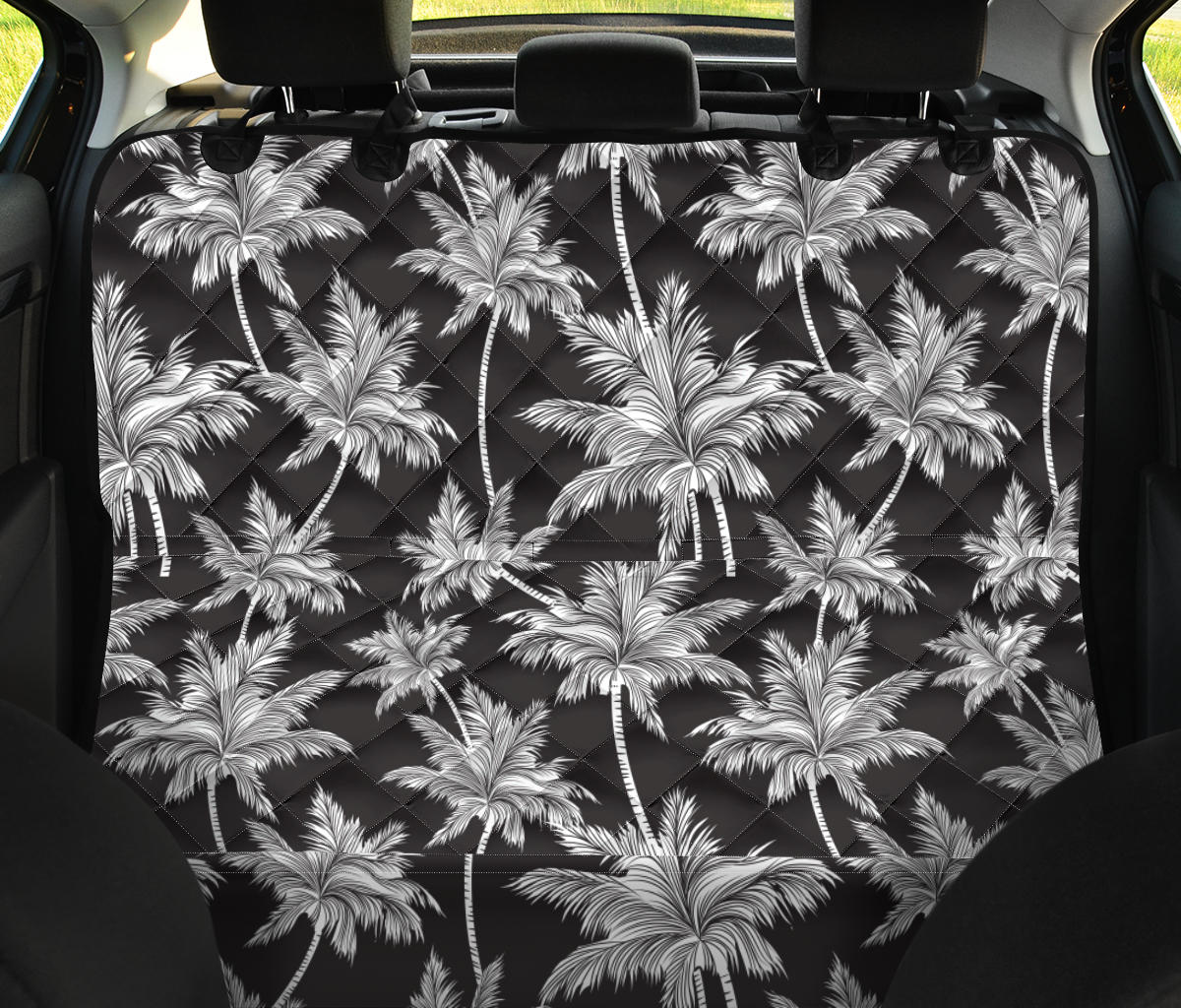 Palm Tree Pattern Print Design PT03 Rear Dog  Seat Cover