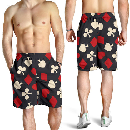 Poker Cards Pattern Print Design A02 Mens Shorts