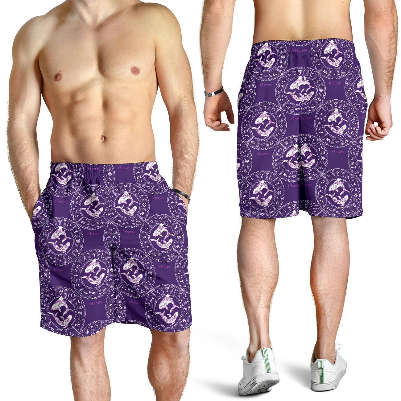 Pisces Pattern Print Design A02 Mens Shorts