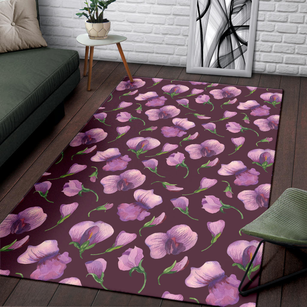Peony Pattern Print Design PE010 Area Rugs