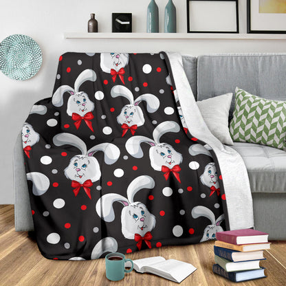 Rabbit Pattern Print Design RB012 Fleece Blanket