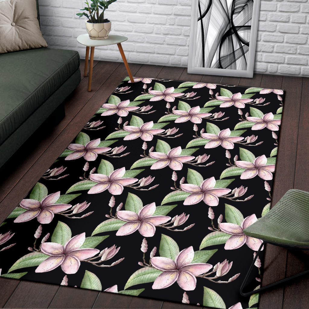 Plumeria Pattern Print Design PM02 Area Rugs