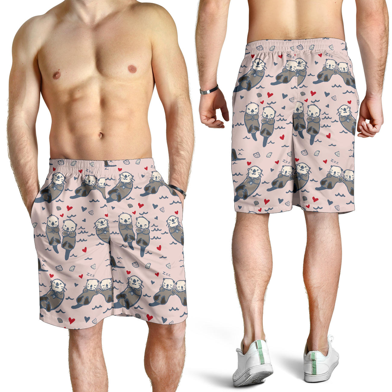 Sea Otter Pattern Print Design 02 Mens Shorts