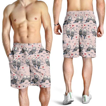 Sea Otter Pattern Print Design 02 Mens Shorts