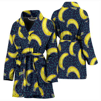 Banana Pattern Print Design BA09 Women Bathrobe