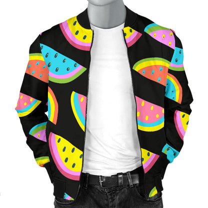 Watermelon Pattern Print Design WM08 Men Bomber Jacket