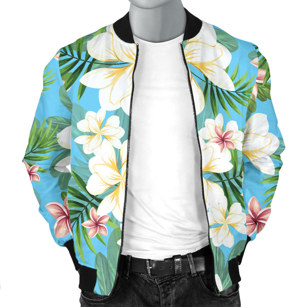 Plumeria Pattern Print Design PM028 Men Bomber Jacket