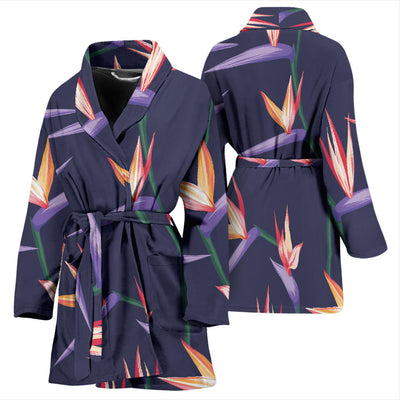 Bird Of Paradise Pattern Print Design BOP015 Women Bathrobe