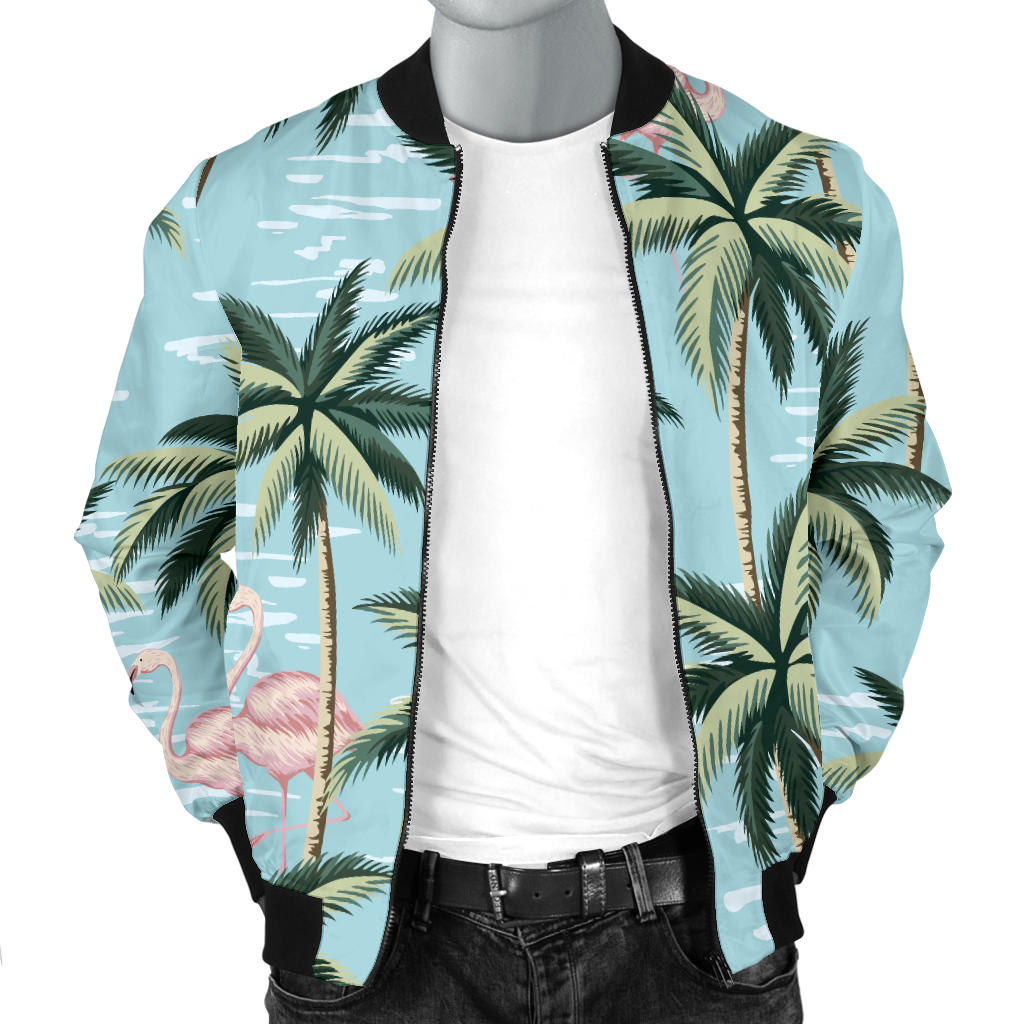 Palm Tree Pattern Print Design PT05 Men Bomber Jacket