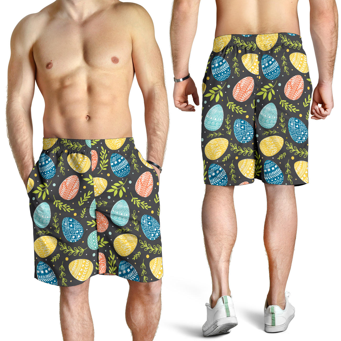 Easter Eggs Pattern Print Design RB01 Mens Shorts