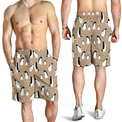 Penguin Pattern Print Design A01 Mens Shorts