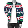 Reindeer Pattern Print Design 03 Women's Bomber Jacket