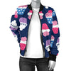 Cupcake Pattern Print Design CP04 Women Bomber Jacket