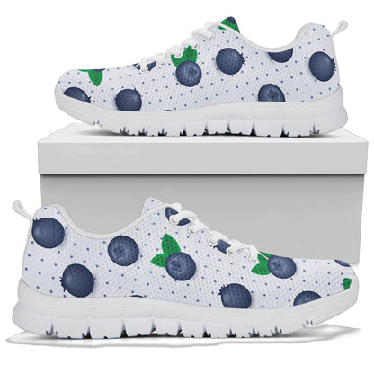 Blueberry Pattern Print Design BB02 Sneakers White Bottom Shoes