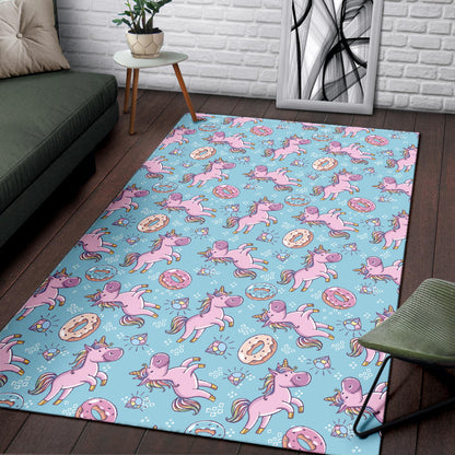 Donut Unicorn Pattern Print Design DN016 Area Rugs