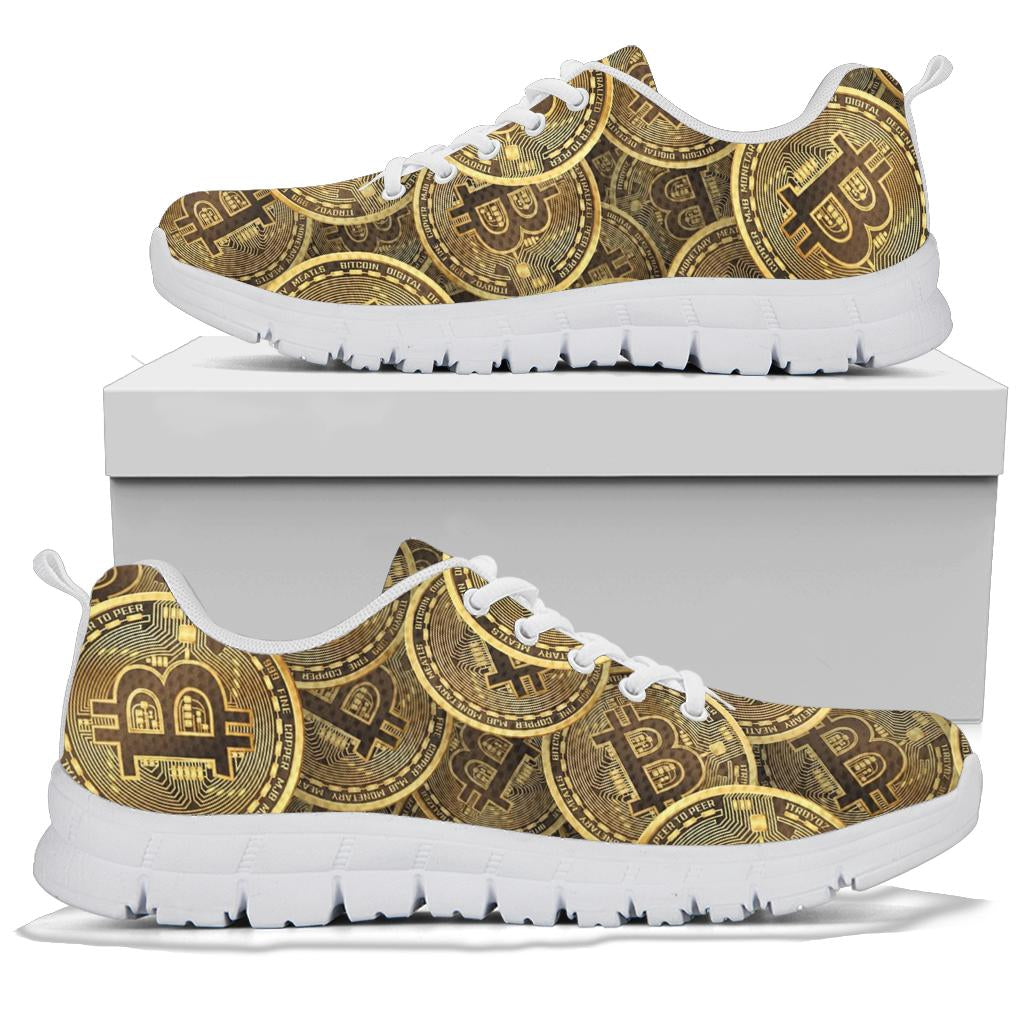 Bitcoin Pattern Print Design DO01 Sneakers White Bottom Shoes