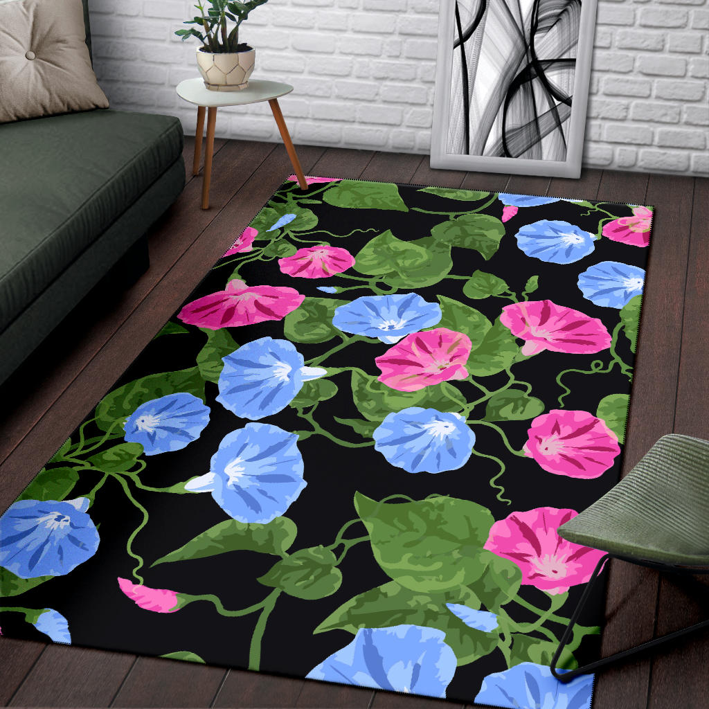 Morning Glory Pattern Print Design MG04 Area Rugs