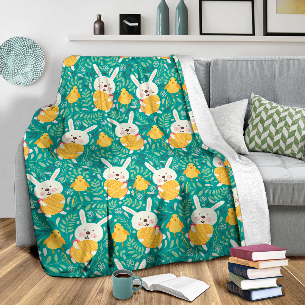 Easter Eggs Pattern Print Design RB02 Fleece Blanket