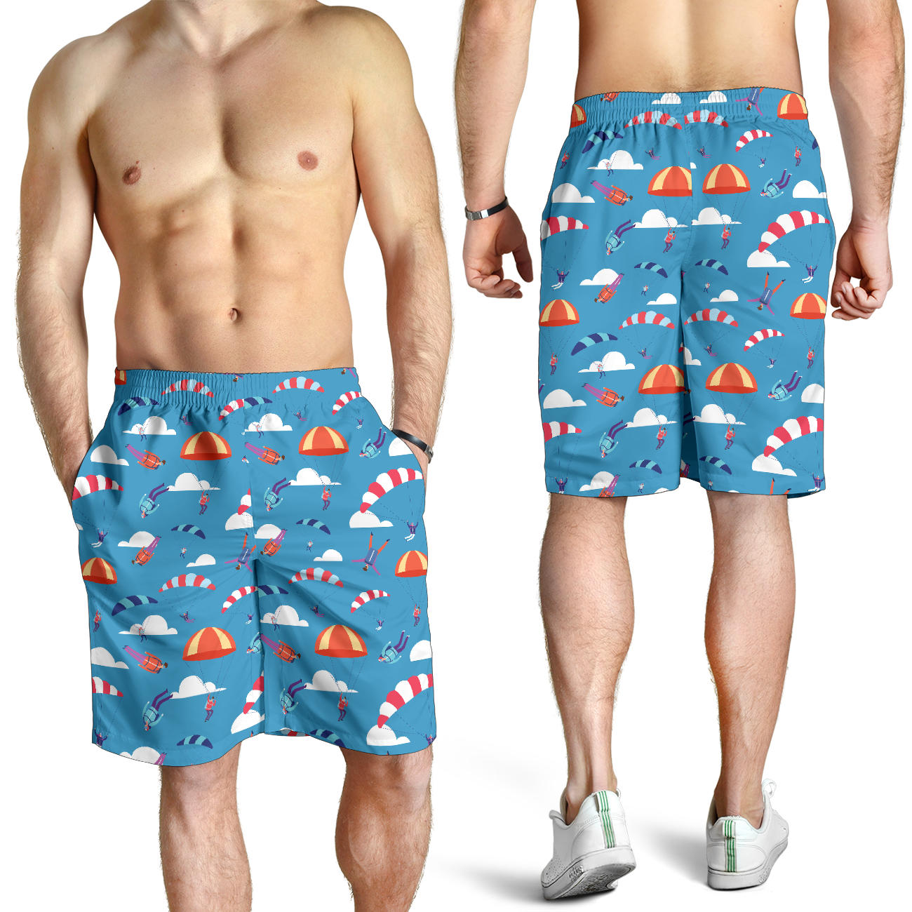 Skydiving Pattern Print Design 03 Mens Shorts