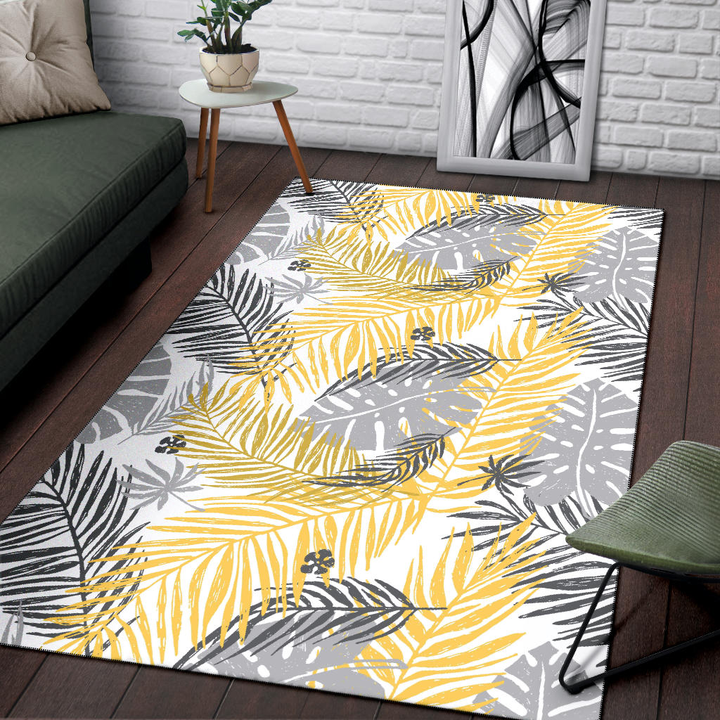 Palm Leaves Pattern Print Design PL012 Area Rugs