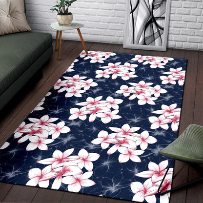 Plumeria Pattern Print Design PM017 Area Rugs
