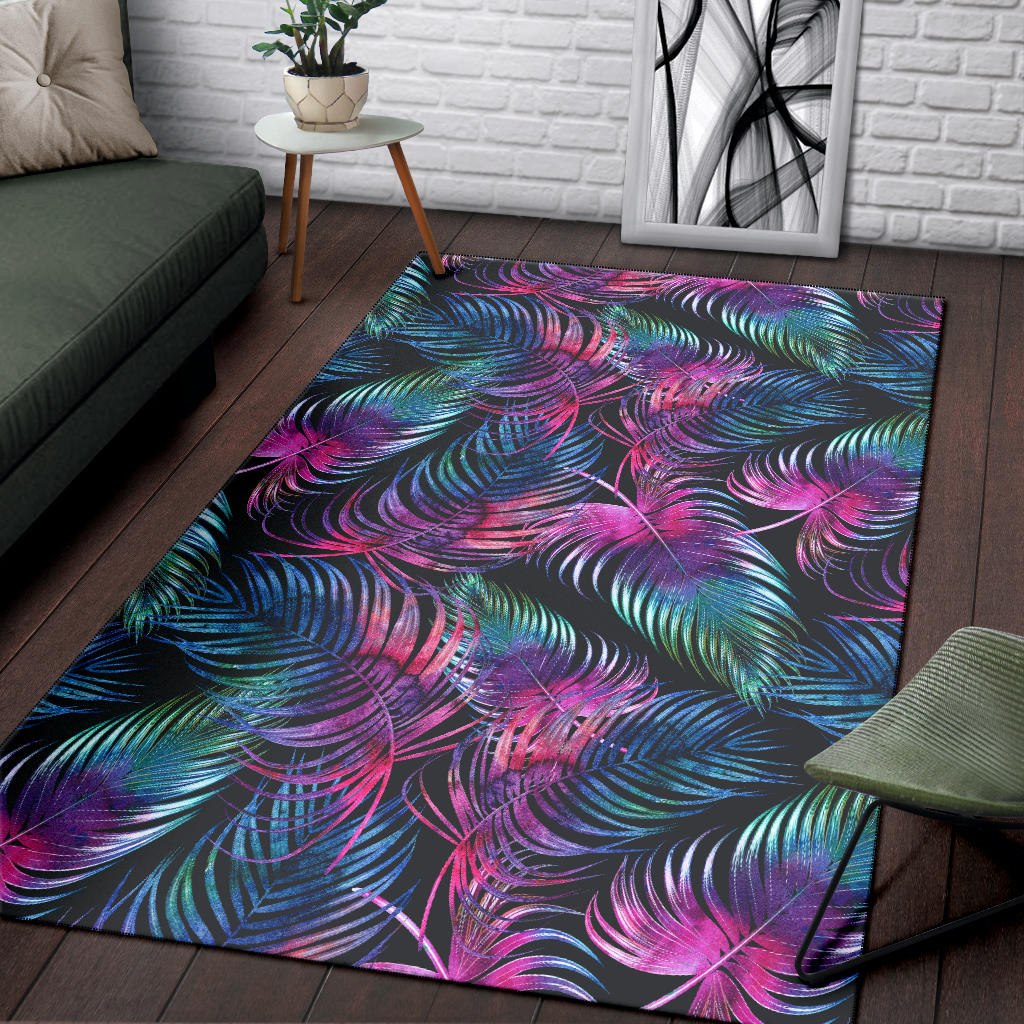 Palm Leaves Pattern Print Design PL010 Area Rugs
