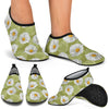 Daisy Pattern Print Design DS06 Aqua Water Shoes