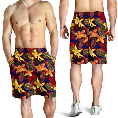 Lily Pattern Print Design LY014 Mens Shorts
