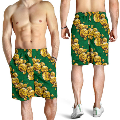 Bitcoin Pattern Print Design DO02 Mens Shorts