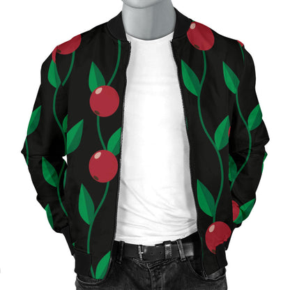 Cranberry Pattern Print Design CB01 Men Bomber Jacket