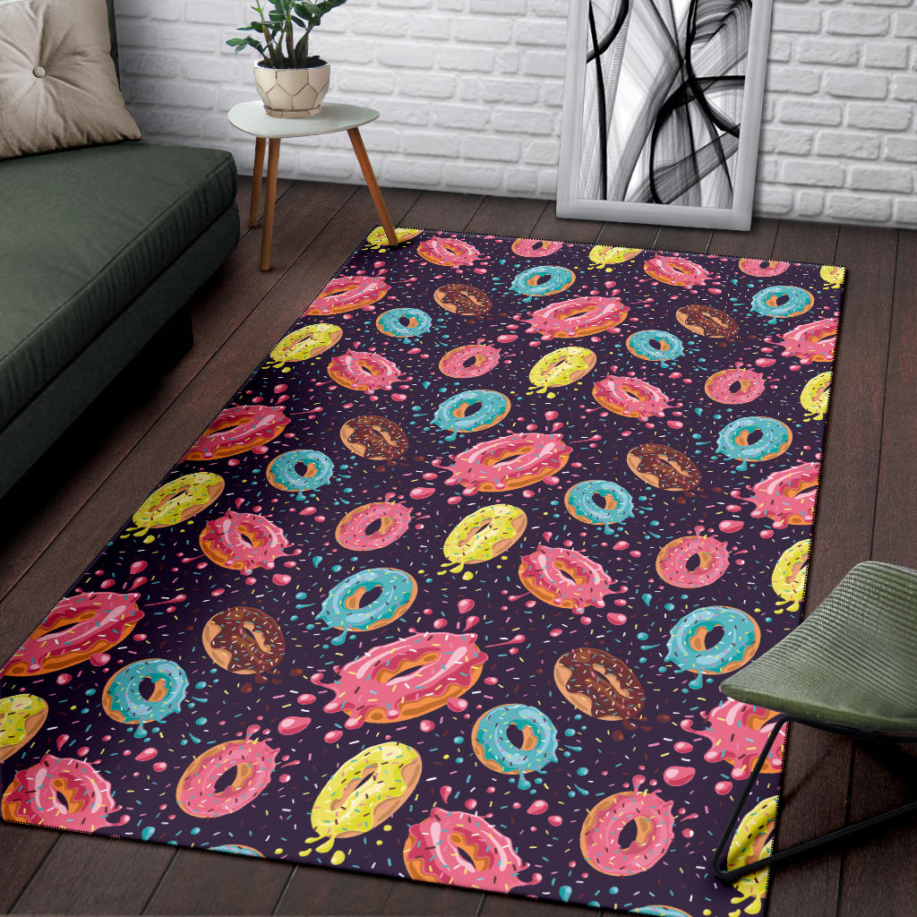 Donut Pattern Print Design DN03 Area Rugs