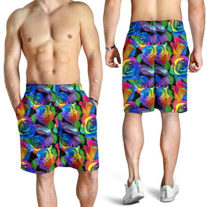 Rose Pattern Print Design RO02 Mens Shorts