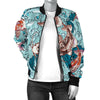 KOI Fish Pattern Print Design 05 Women's Bomber Jacket