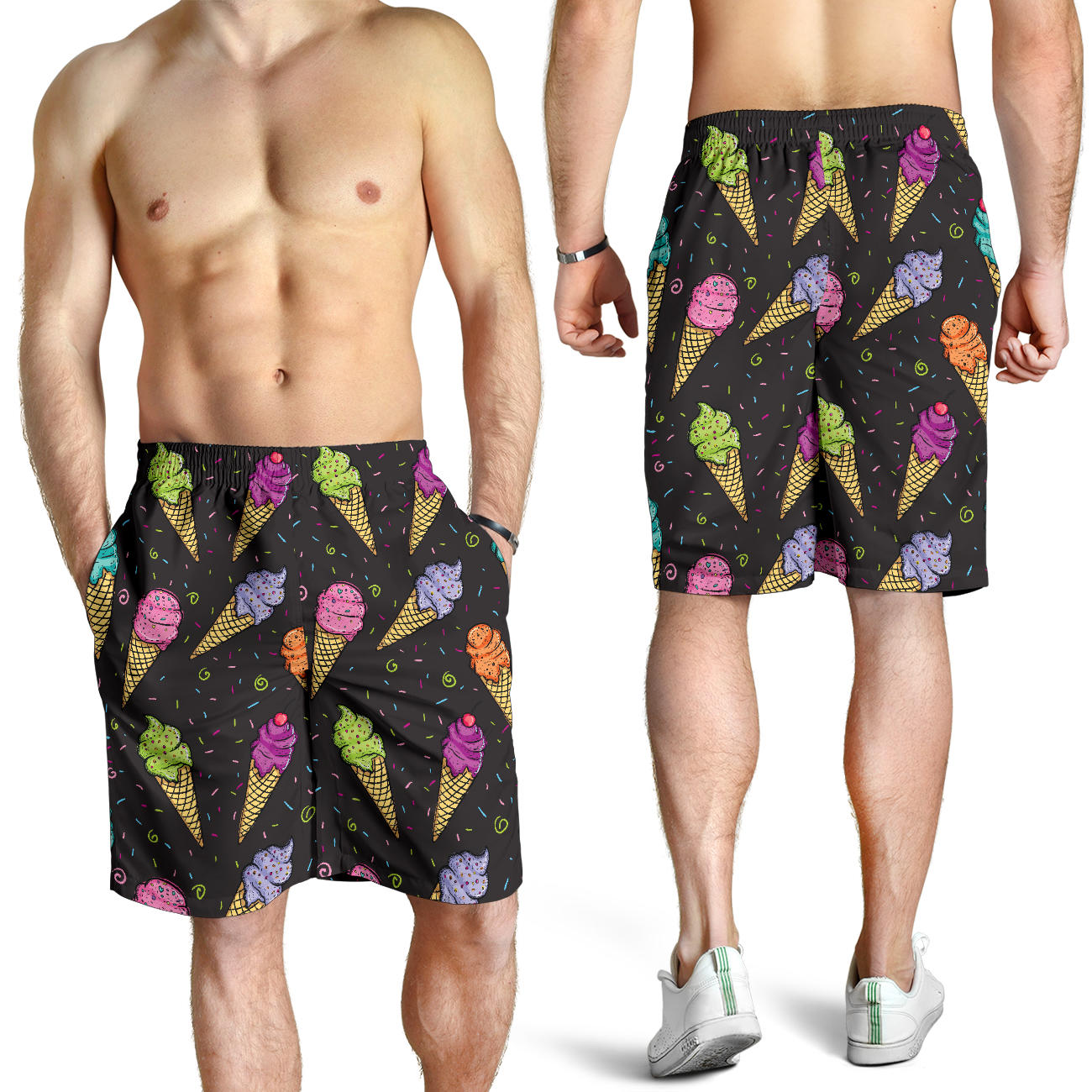 Ice Cream Pattern Print Design IC06 Mens Shorts