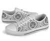 Polynesian Tribal Symbol White Bottom Low Top Shoes